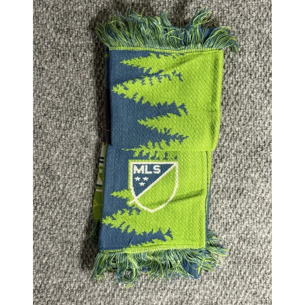 Seattle Sounders FC MLS Scarves 2 Piece Set‎ Multicolor Blue/Green Brand New